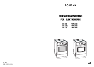 Bedienungsanleitung Bomann EHC 378 Herd