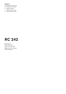 Manuale Gaggenau RC222101 Frigorifero