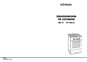 Bedienungsanleitung Bomann EHC 477 Herd