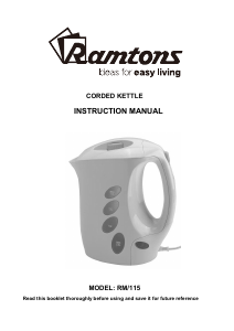 Manual Ramtons RM/115 Kettle