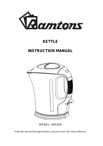 Manual Ramtons RM/324 Kettle