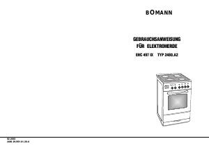 Bedienungsanleitung Bomann EHC 497 IX Herd