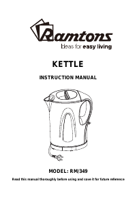 Handleiding Ramtons RM/349 Waterkoker