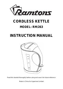 Manual Ramtons RM/263 Kettle