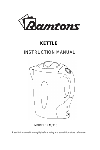 Handleiding Ramtons RM/315 Waterkoker
