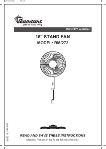 Handleiding Ramtons RM/272 Ventilator