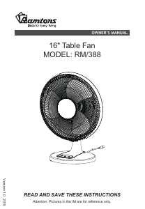 Manual Ramtons RM/388 Fan