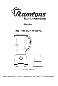 Manual Ramtons RM/367 Blender