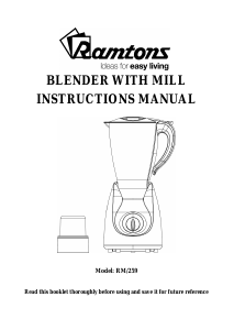 Handleiding Ramtons RM/259 Blender