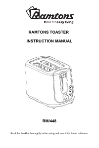 Manual Ramtons RM/448 Toaster