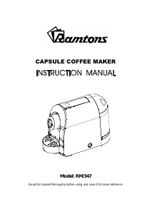 Manual Ramtons RM/347 Coffee Machine