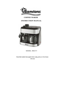 Manual Ramtons RM/273 Coffee Machine