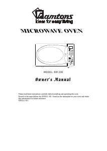 Manual Ramtons RM/238 Microwave