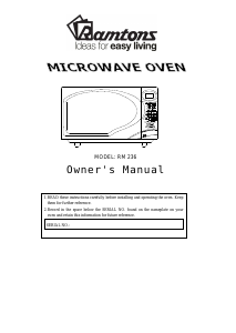 Manual Ramtons RM/236 Microwave