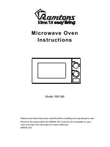 Manual Ramtons RM/396 Microwave