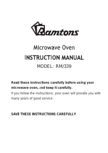 Manual Ramtons RM/339 Microwave