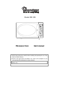 Manual Ramtons RM/239 Microwave