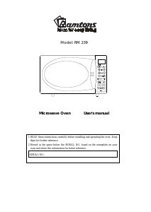 Handleiding Ramtons RM/239 Magnetron