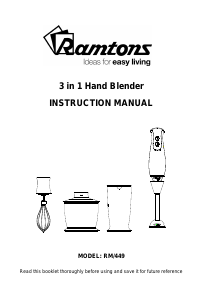 Manual Ramtons RM/449 Hand Blender