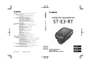 Mode d’emploi Canon ST-E3-RT Transmetteur speedlite