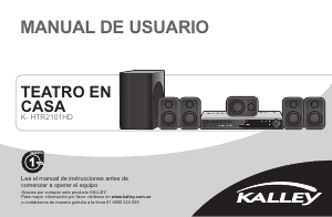 Manual de uso Kalley K-HTR2101HD Sistema de home cinema