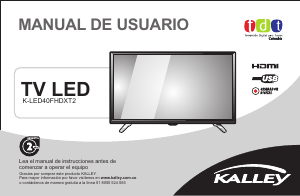 Manual de uso Kalley K-LED40FHDXT2 Televisor de LED