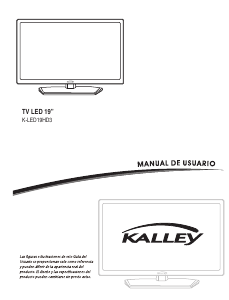 Manual de uso Kalley K-LED19HD3N Televisor de LED