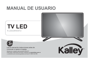 Manual de uso Kalley K-LED28HDST2 Televisor de LED