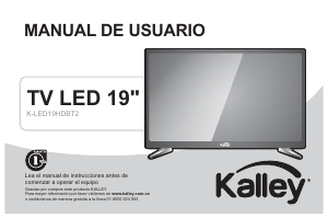 Manual de uso Kalley K-LED19HDBT2 Televisor de LED