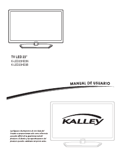 Manual de uso Kalley K-LED23HD3N Televisor de LED