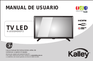 Manual de uso Kalley K-LED32HDXDT2 Televisor de LED