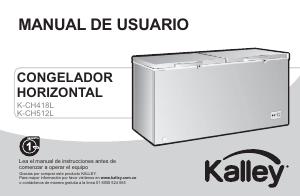 Manual de uso Kalley K-CH512L Congelador