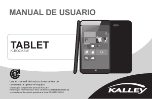 Manual de uso Kalley K-BOOK8W Tablet