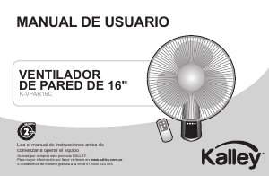 Manual de uso Kalley K-VPAR16C Ventilador