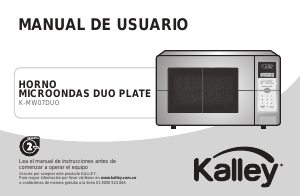 Manual de uso Kalley K-MW07DUO Microondas
