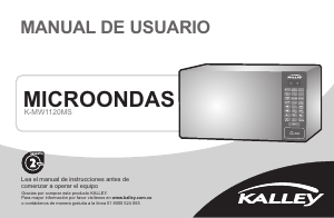 Manual de uso Kalley K-MW1120MS Microondas