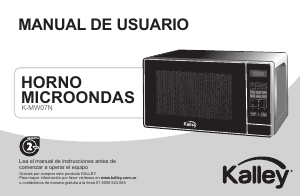 Manual de uso Kalley K-MW07N Microondas