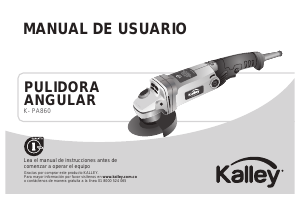 Manual de uso Kalley K-PA860 Amoladora angular