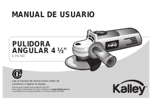 Manual de uso Kalley K-PA760 Amoladora angular