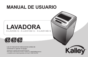 Manual de uso Kalley K-LAVD8B/G Lavadora