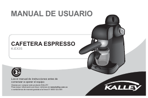 Manual de uso Kalley K-EX35 Máquina de café espresso