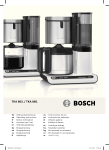 Mode d’emploi Bosch TKA8631 Cafetière