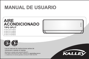 Manual de uso Kalley K-BACS121NB02 Aire acondicionado