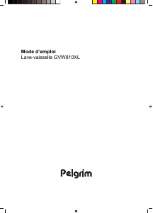 Mode d’emploi Pelgrim GVW810XL Lave-vaisselle