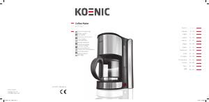 Manuale Koenic KCM107 Macchina da caffè