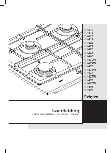 Handleiding Pelgrim GK472WRVSA Kookplaat