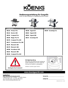 Mode d’emploi Koenig B08152 Compact Pro Barbecue