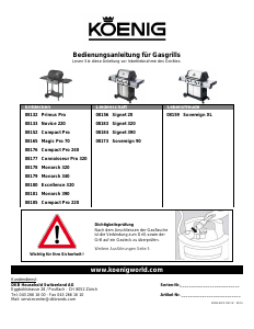 Mode d’emploi Koenig B08177 Connaisseur Pro 320 Barbecue