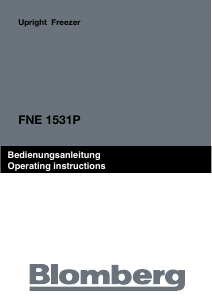Handleiding Blomberg FNE1531P Vriezer