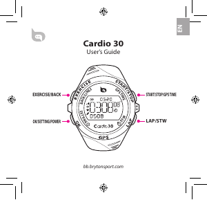 Manual de uso Bryton Cardio 30 Reloj deportivo